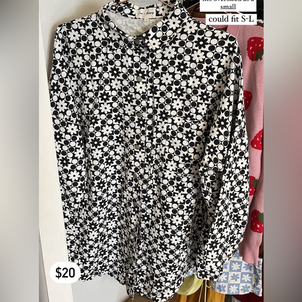 Love + Harmony Oversized light denim shirt